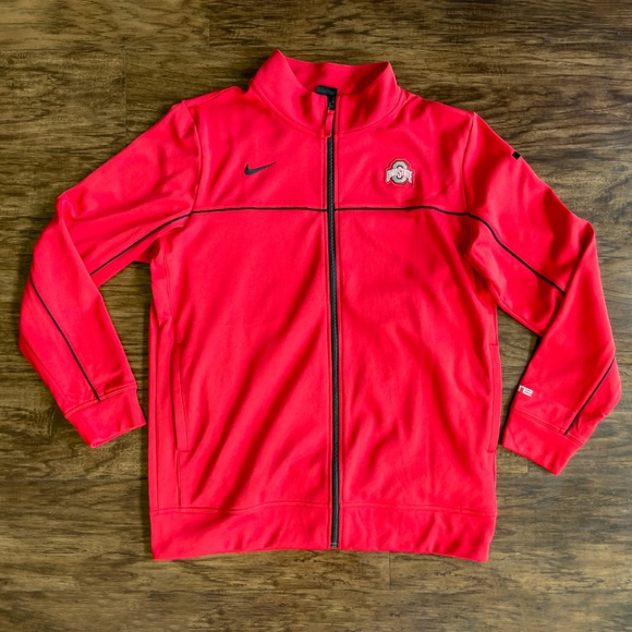 NEW -  Nike Men's Ohio State Coaches Jacket - Red - Picture 1 of 2
